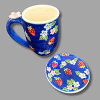 Strawberry Mug, Blue