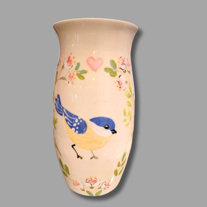 Spring Bluebird Bird 5" Vase
