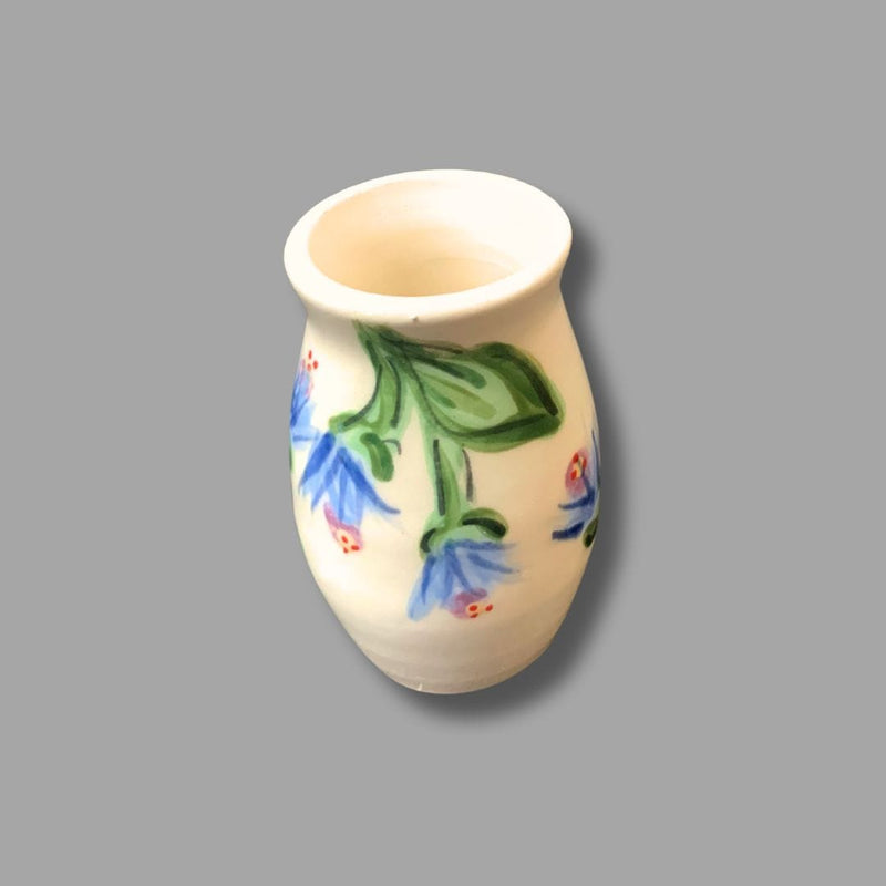 Summer Blue Flower Small Tall Vase