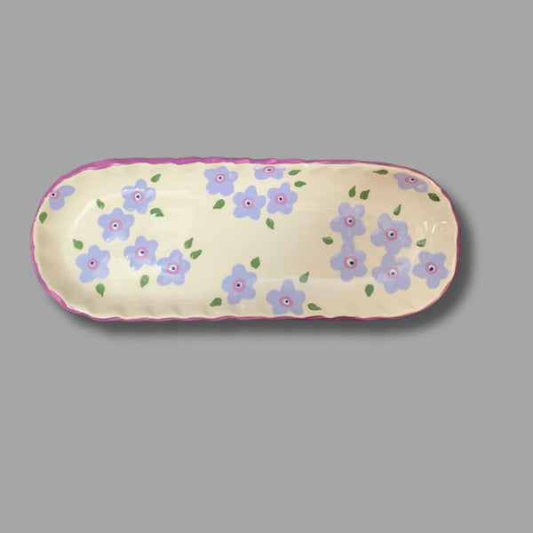 Purple Flower Cracker Tray