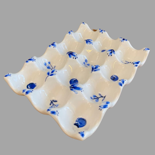 Blue and White Egg Crate, one dozen