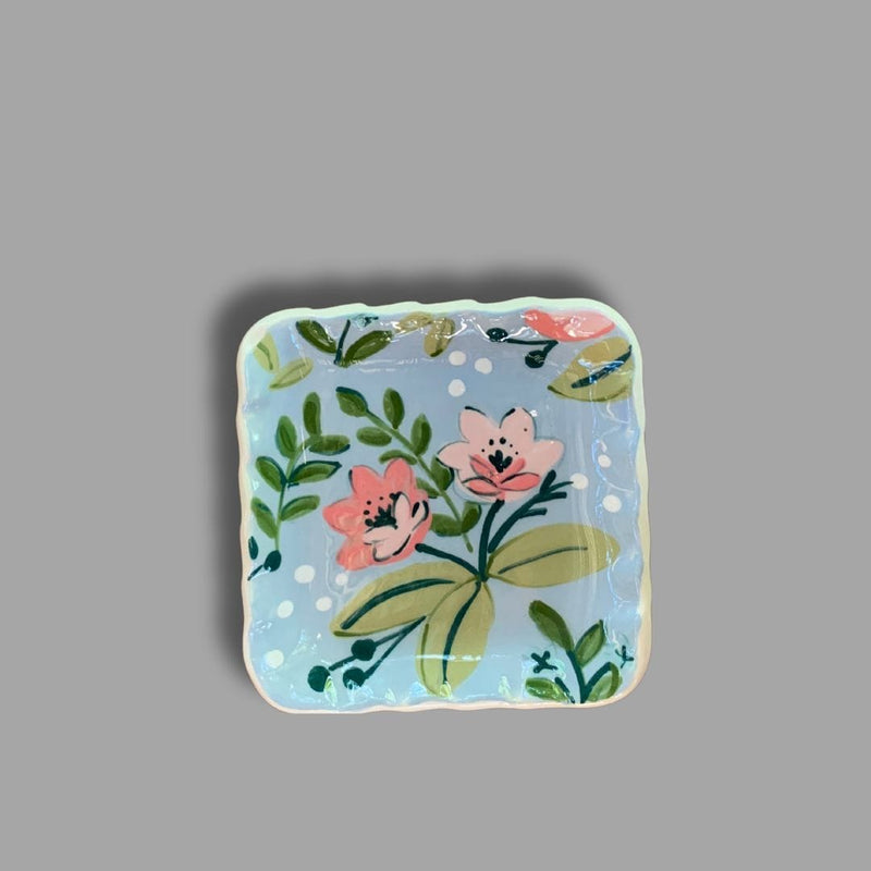 Garden Party Floral Mini Square Tray