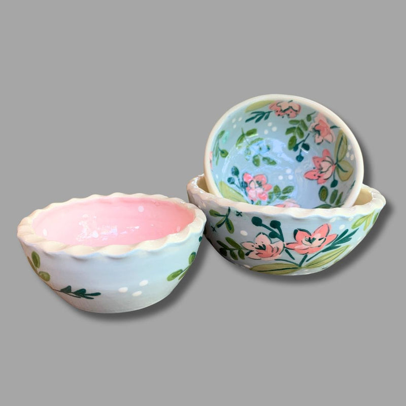 Garden Party Floral Dip Bowls: set of 3