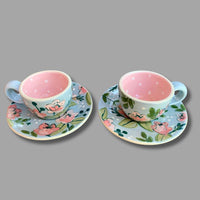 Garden Party Floral Espresso Cup and Saucer