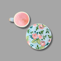 Garden Party Floral Espresso Cup and Saucer