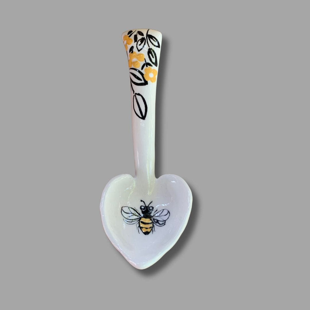 Floral Bee Happy Ceramic Spoon Rest Set