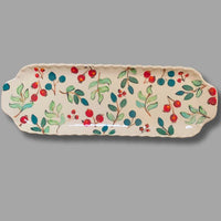 Winter Berry Medium Handled Rectangular Tray