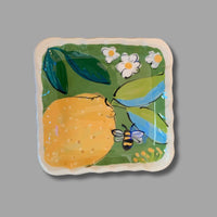 Green Lemon Mini Square Tray