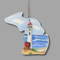 Lighthouse Michigan Ornament (with UP)