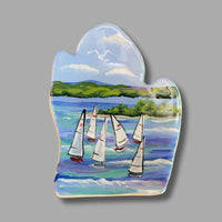 Michigan Sailboats Large Spoon Rest