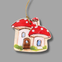 Mushroom House Ornament