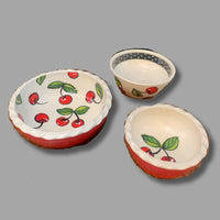 Cherry Nesting Dip Bowls: set of 3