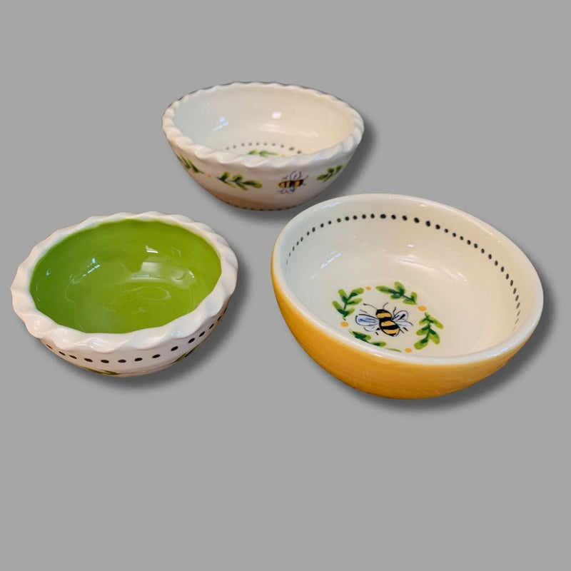 Bee Nesting Dip Bowls: set of 3