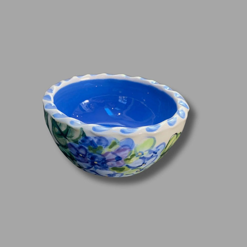 Blue Hydrangea Nesting Dip Bowls, set of 3