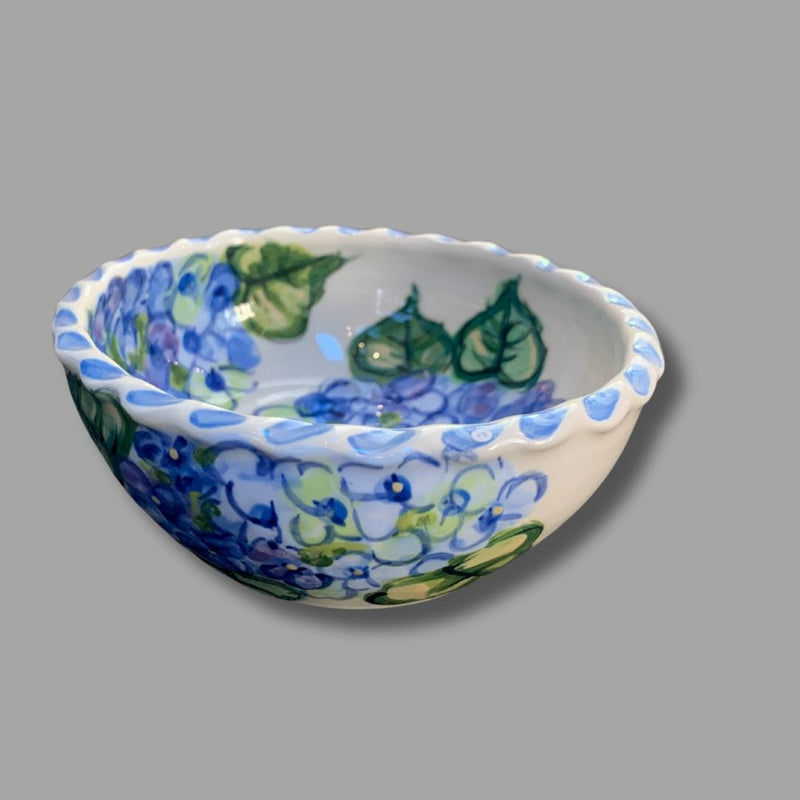 Blue Hydrangea Nesting Dip Bowls, set of 3