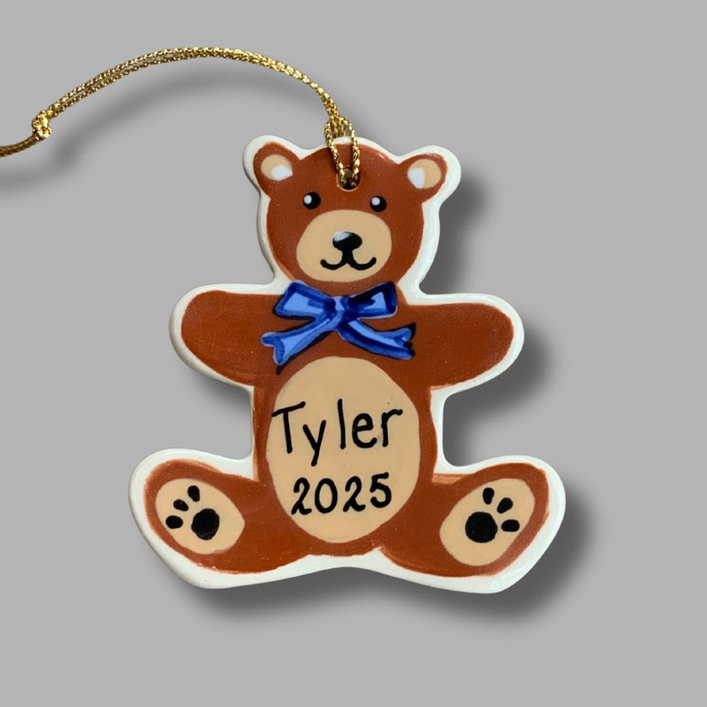 Blue Teddy Bear Ornament