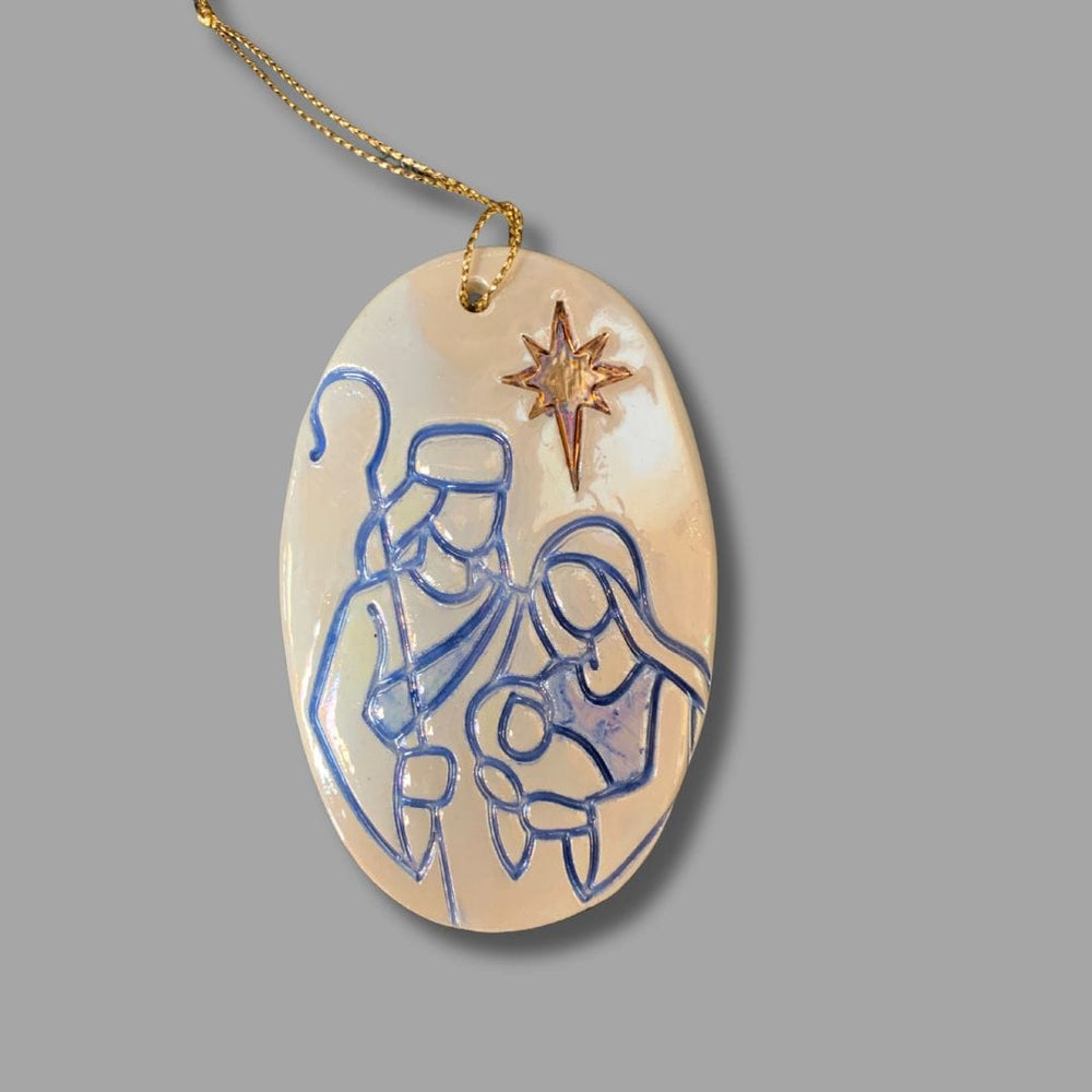 Oval Nativity Luster Ornament Limited Edition