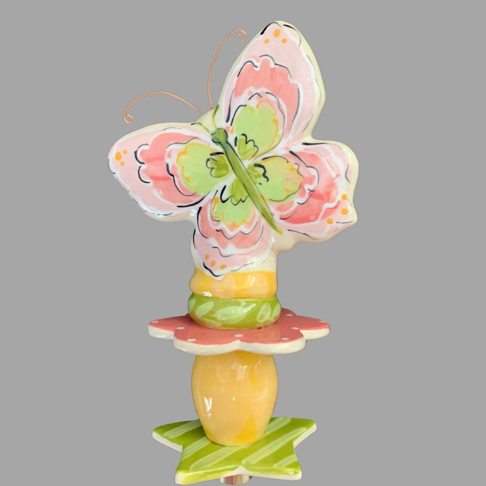 Pink Butterfly Garden Sculpture