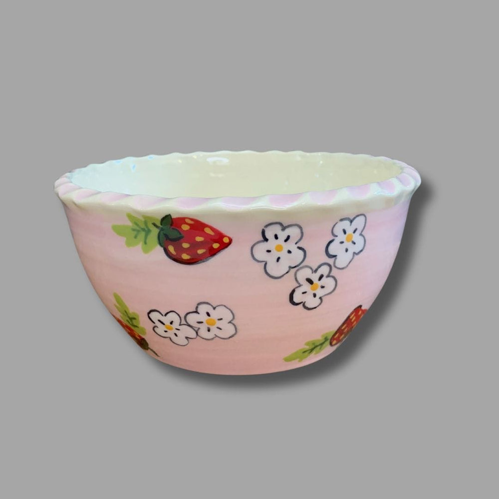 Small Pink Strawberry Bowl