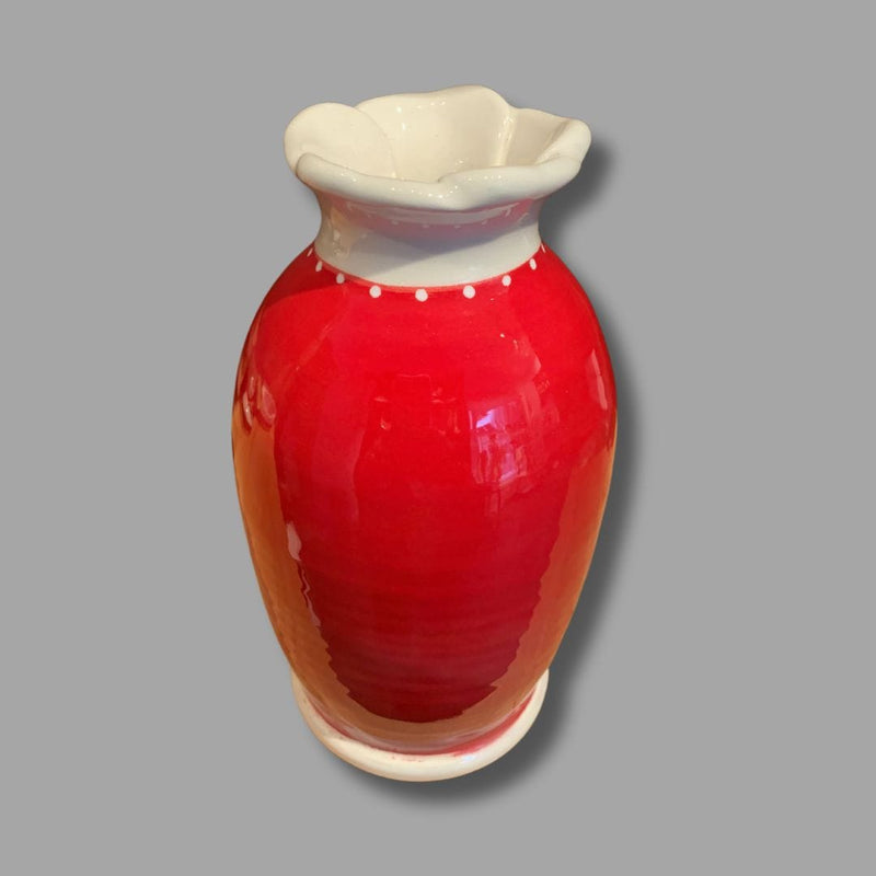 Red Plumeria Vase