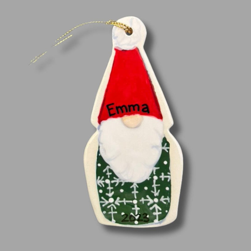 Red Hat and Green Gnome Ornament