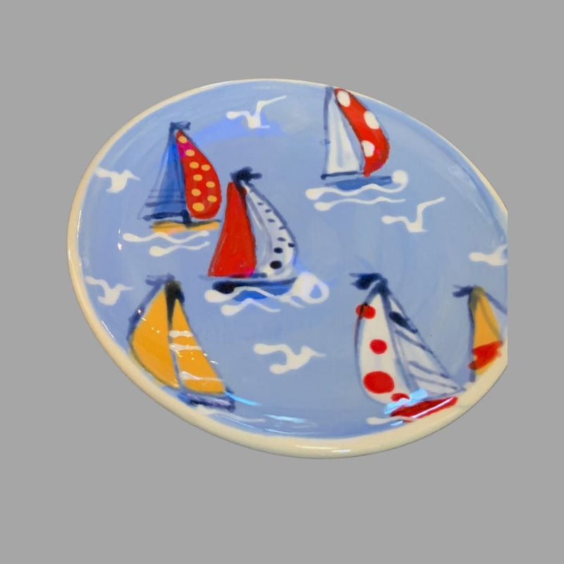 Sea Blue Sailboat Mug Cover