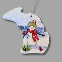 Michigan Winter Snowman Ornament (with UP)