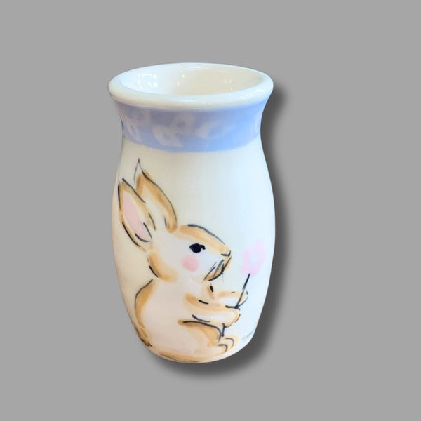 Blue Band Soft Bunny Small Tall Vase