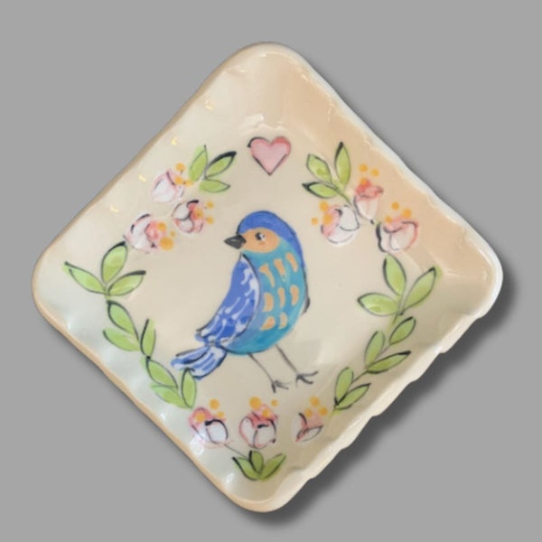 Spring Teal Mini Square Tray