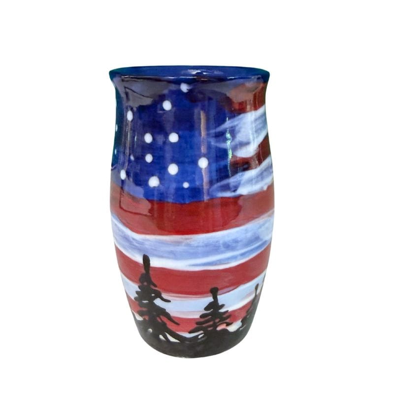 Flags and Firs Pencil Vase