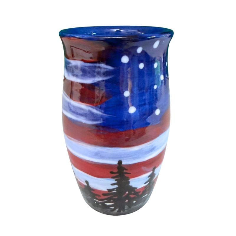 Flags and Firs Pencil Vase