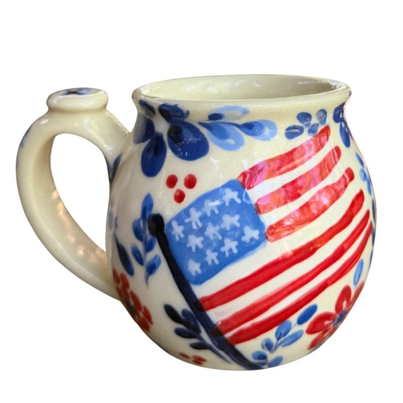 Red White and Blue Bubble Mug