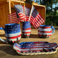Flags and Firs Pencil Vase