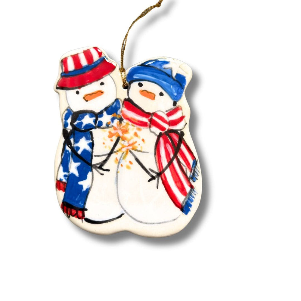 America's 250th Anniversary Snowman Couple Ornament
