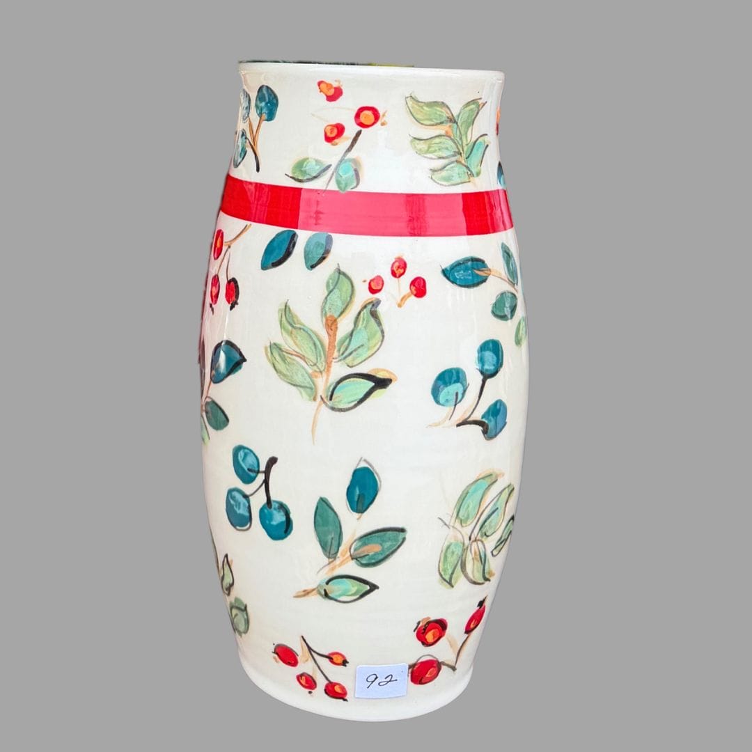Winter Berry 9" Vase