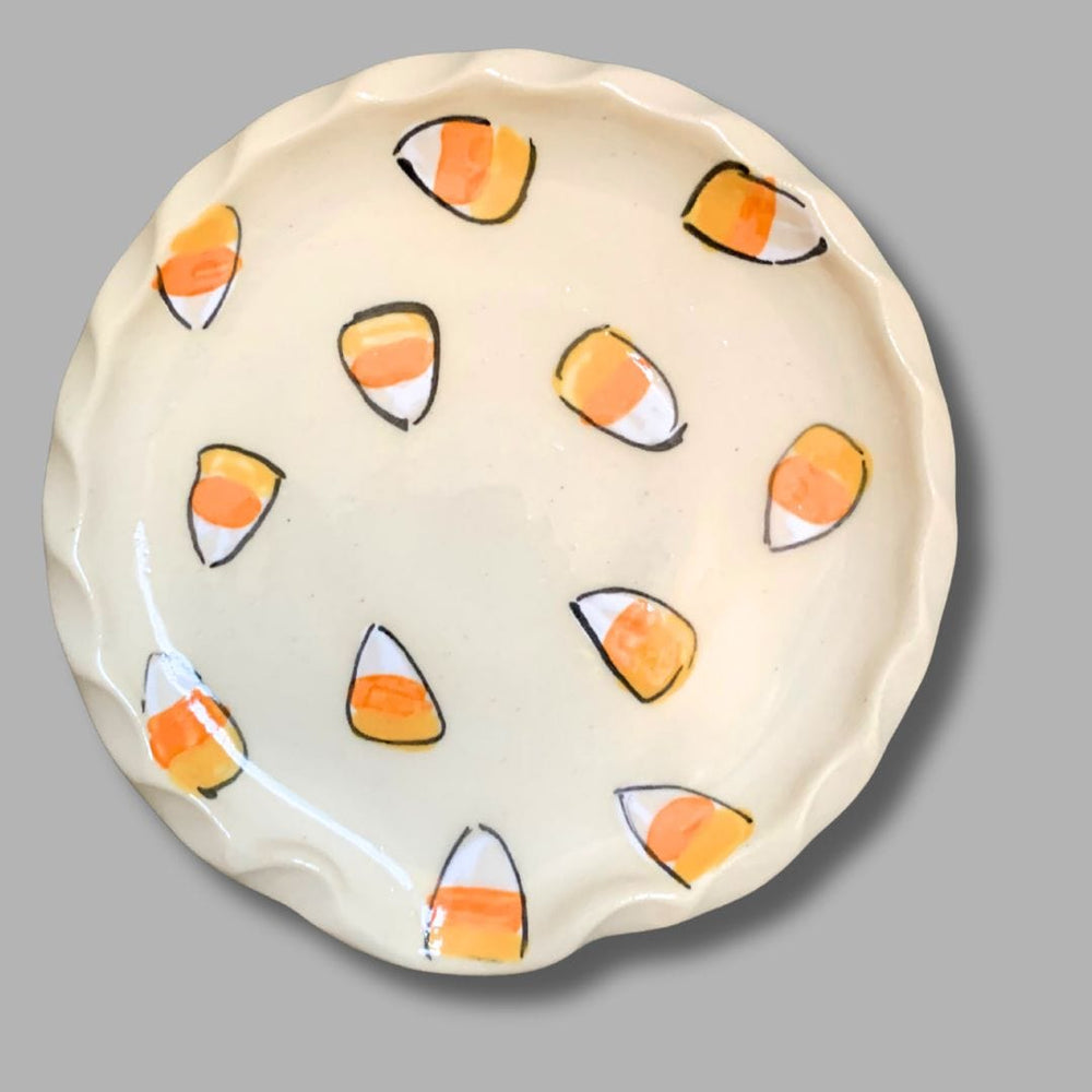 Candy Corn Round Spoon Rest