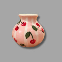 Pink Mini Cherry Small Round Vase