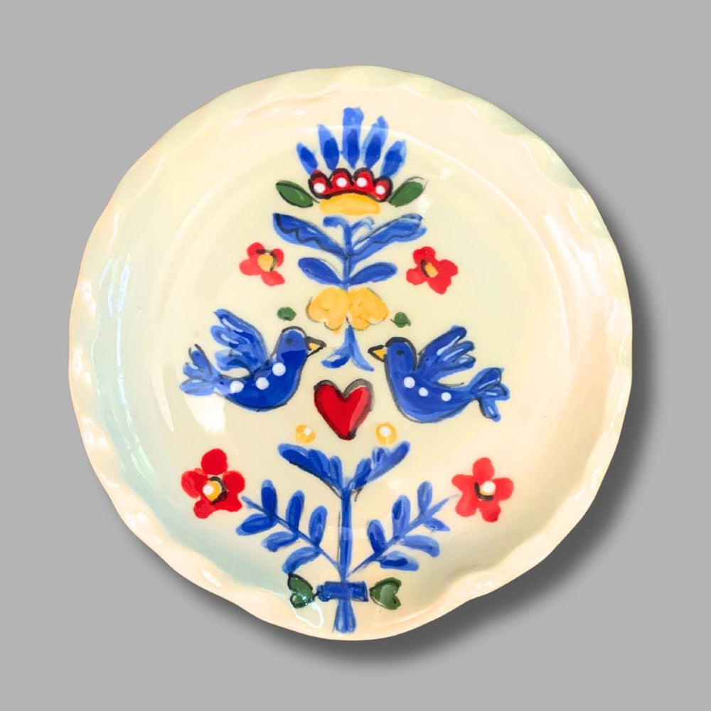 Scandinavian Folk Round Spoon Rest