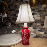 Red Scandinavian Small Slim Lamp