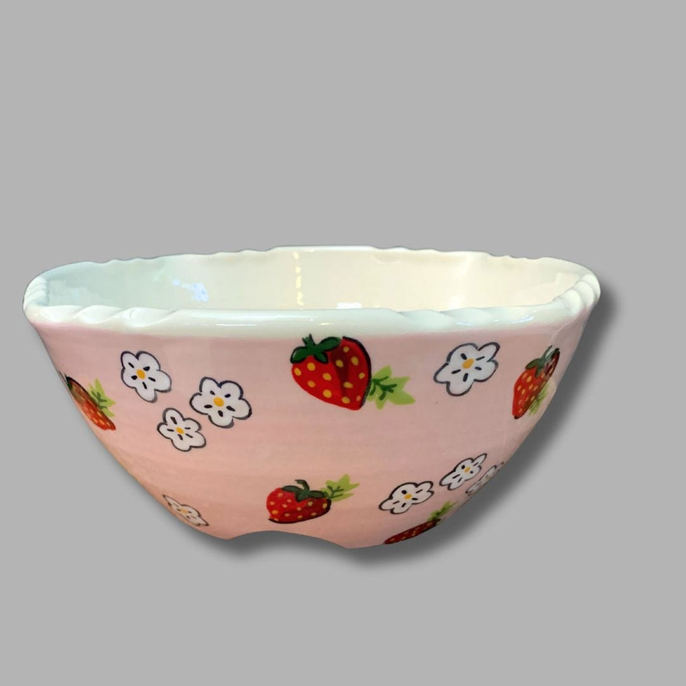 Pink Strawberry Serve Bowl