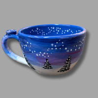 New! Winter Night Sky Latte/ Soup Mug