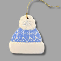 Blue and White Hat Ornament