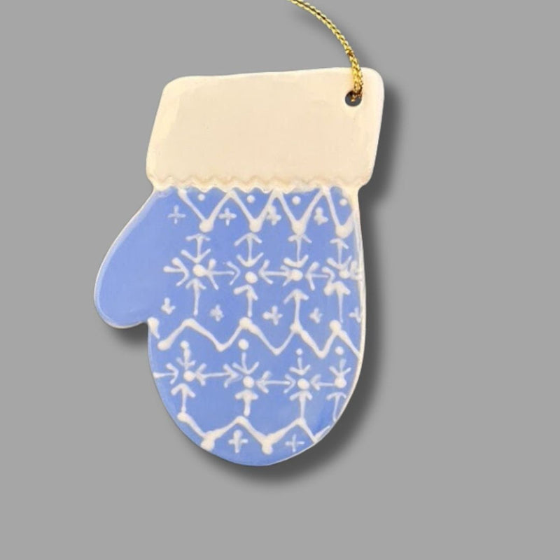 Blue Mitten Ornament