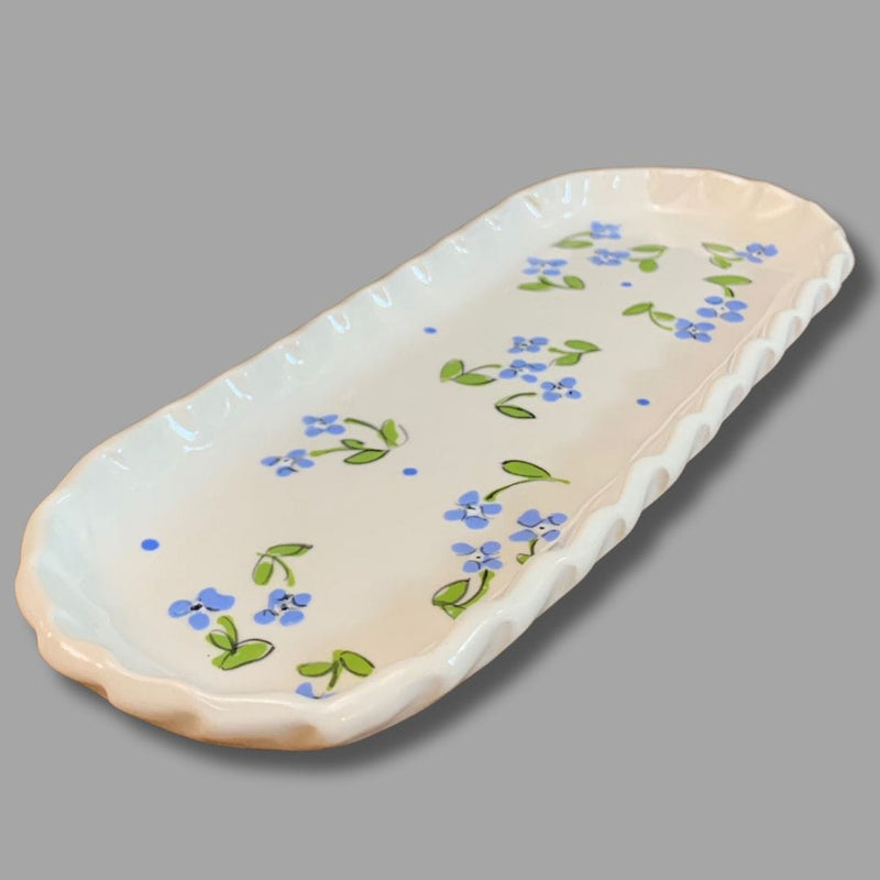 Blue Flower Cracker Tray