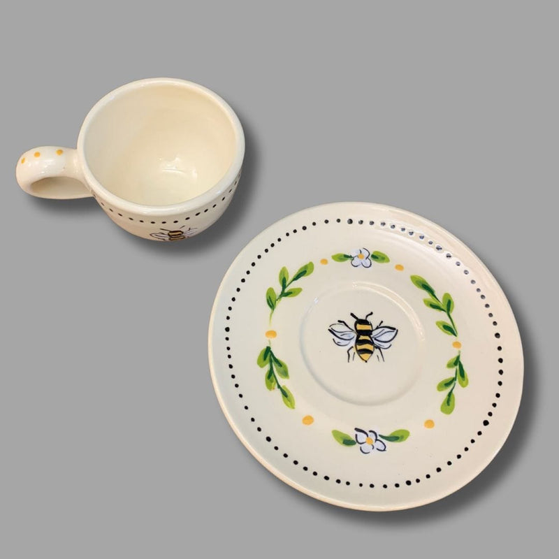 Bee Espresso Cup and Saucer