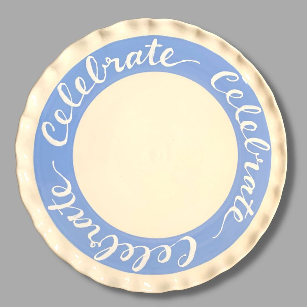Blue Celebration Large Plate