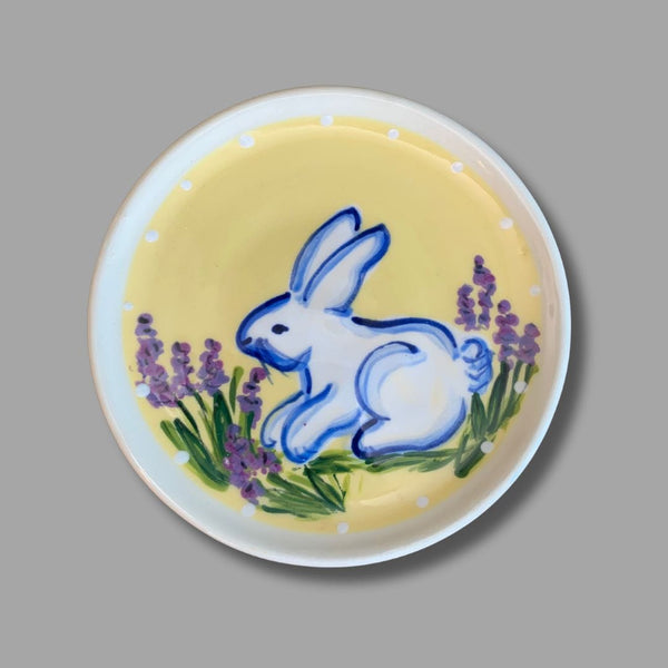 Bunny with Hyacinths on Yellow Mug Cover