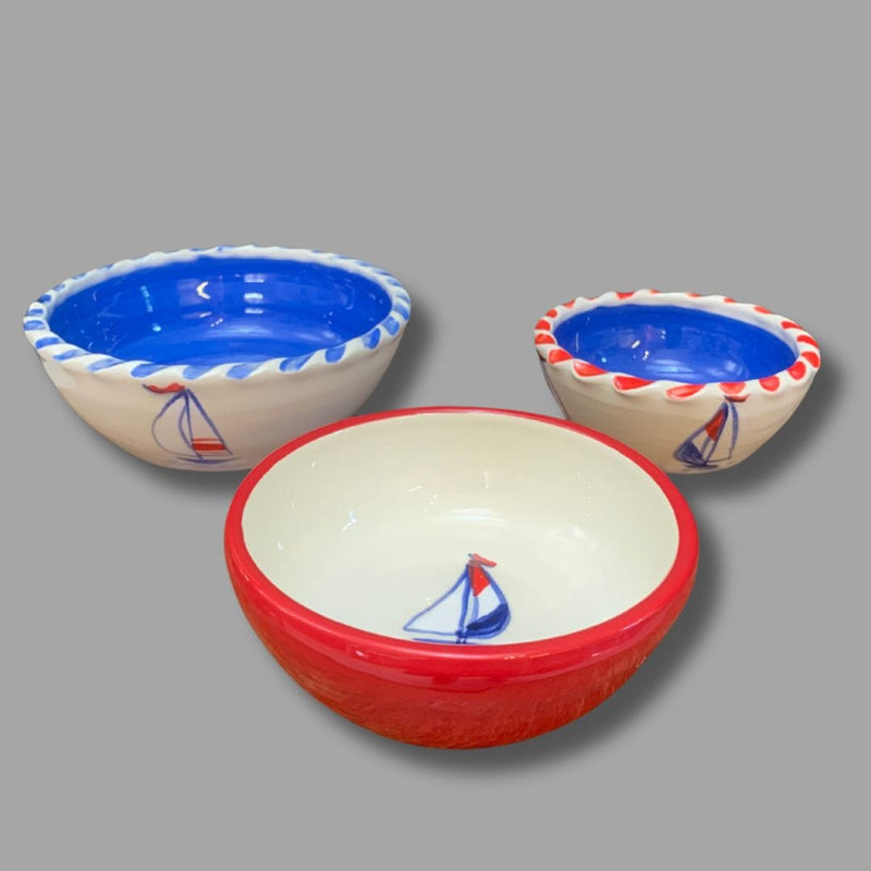 Sailboat Nesting Dip Bowls: set of 3