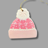 Pink and White Hat Ornament