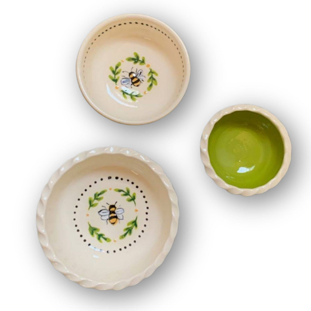 Bee Nesting Dip Bowls: set of 3